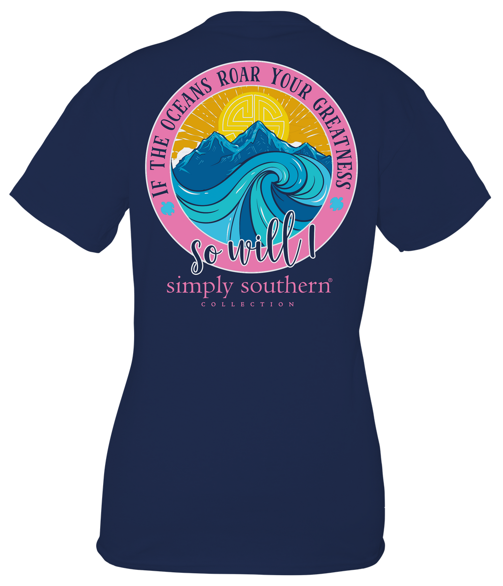 Simply Southern Preppy Oceans Roar Your Greatness - Adult & Kids T-Shirts, Sweatshirts & Hoodies apparel design preview 2