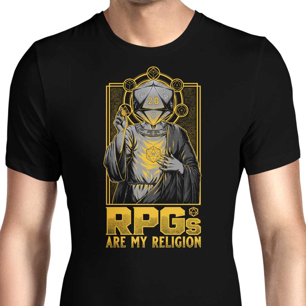 RPG's Are My Religion Men's Apparel - Adult & Kids T-Shirts, Sweatshirts & Hoodies apparel design preview 1