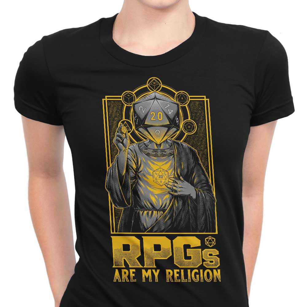 RPG's Are My Religion Women's Apparel - Adult & Kids T-Shirts, Sweatshirts & Hoodies apparel design preview 1