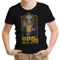 RPG's Are My Religion Youth Apparel - Adult & Kids T-Shirts, Sweatshirts & Hoodies apparel design preview 1