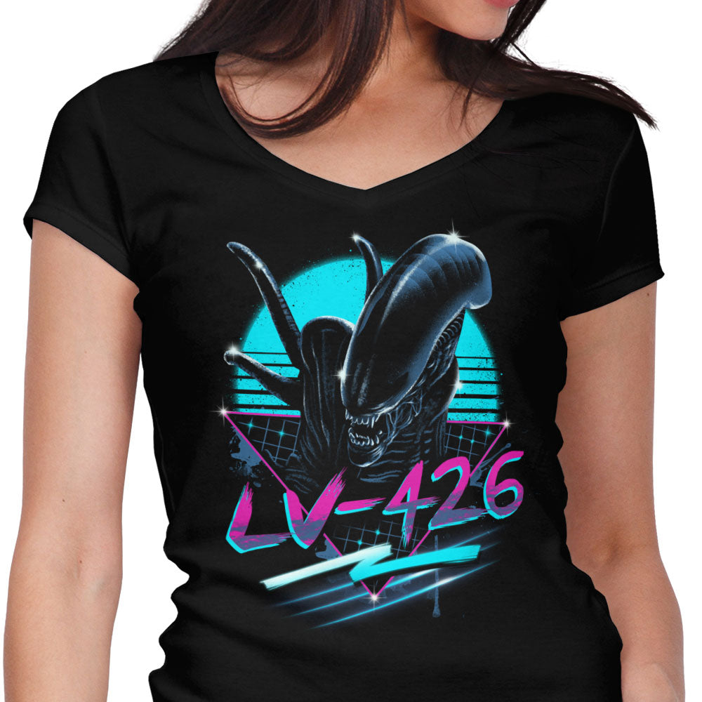 Rad Alien Women's V-Neck - Adult & Kids T-Shirts, Sweatshirts & Hoodies apparel design preview 1