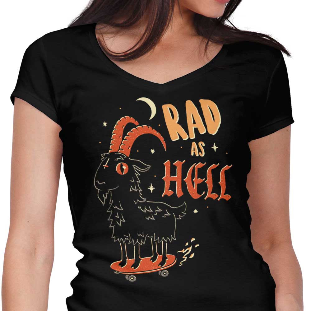 Rad as Hell Women's V-Neck - Adult & Kids T-Shirts, Sweatshirts & Hoodies apparel design preview 1