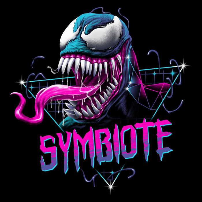 Rad Symbiote Women's V-Neck - Adult & Kids T-Shirts, Sweatshirts & Hoodies apparel design preview 2