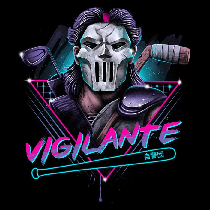 Rad Vigilante Coasters - Adult & Kids T-Shirts, Sweatshirts & Hoodies apparel design preview 1