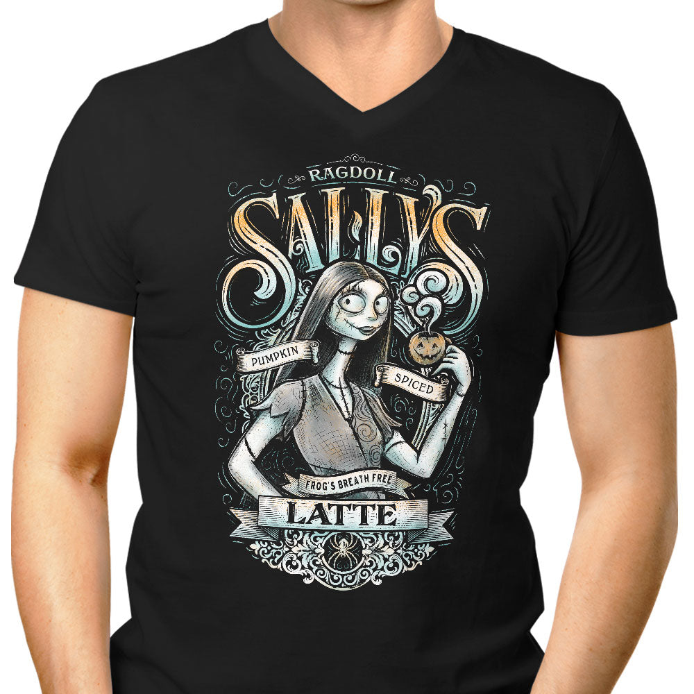 Ragdoll Sally's Latte Men's V-Neck - Adult & Kids T-Shirts, Sweatshirts & Hoodies apparel design preview 1