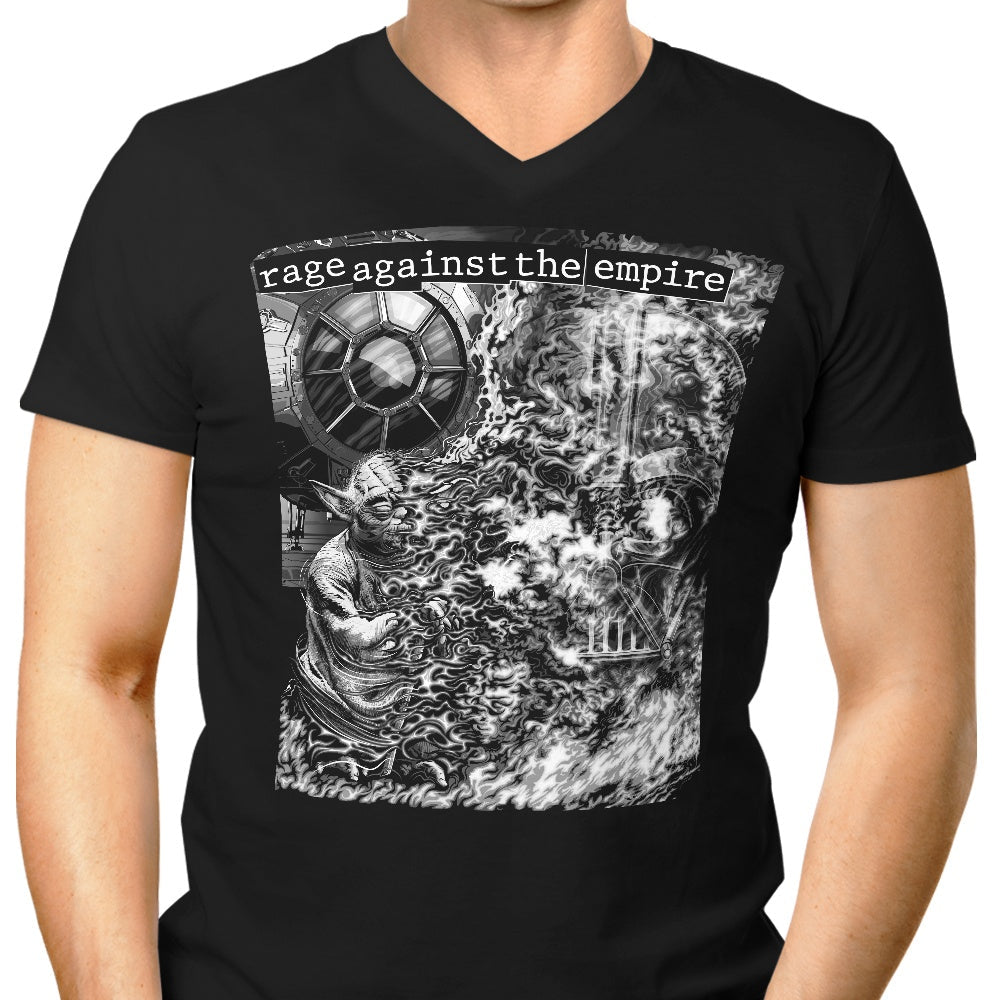 Rage Against the Empire Men's V-Neck - Adult & Kids T-Shirts, Sweatshirts & Hoodies apparel design preview 1