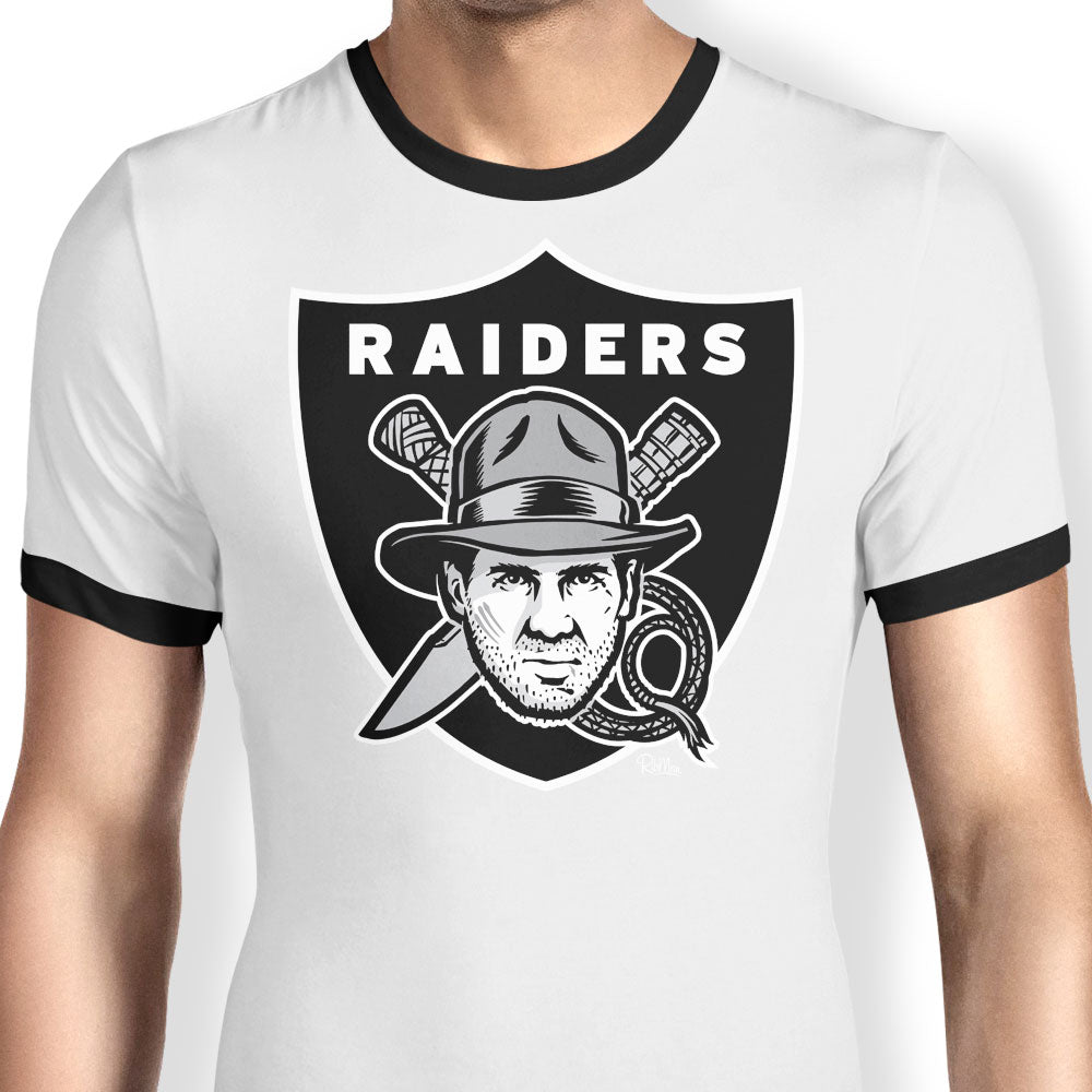 Raiders of the Lost Fan Ringer - Adult & Kids T-Shirts, Sweatshirts & Hoodies apparel design preview 1