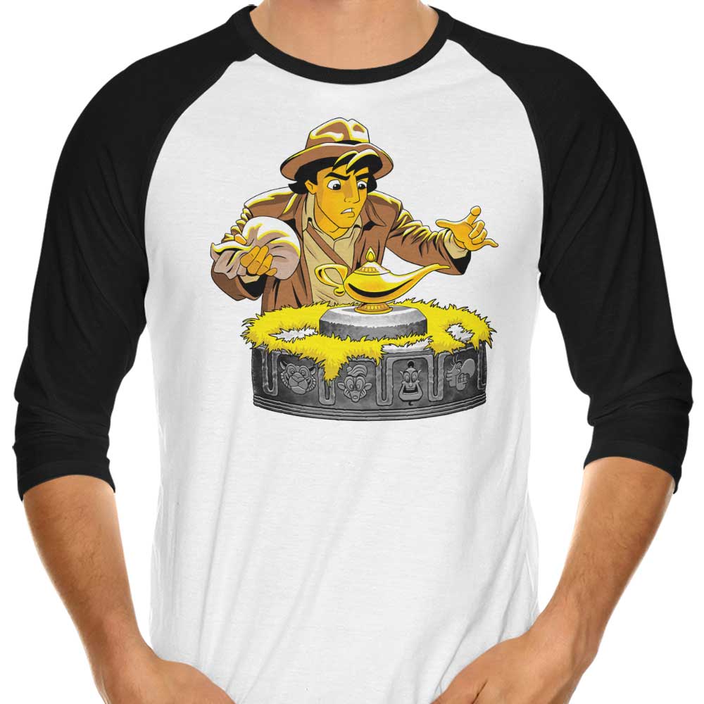 Raiders of the Lost Lamp 3/4 Sleeve Raglan - Adult & Kids T-Shirts, Sweatshirts & Hoodies apparel design preview 1