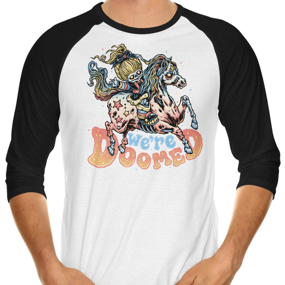 Rainbow Doom 3/4 Sleeve Raglan - Adult & Kids T-Shirts, Sweatshirts & Hoodies apparel design preview 1