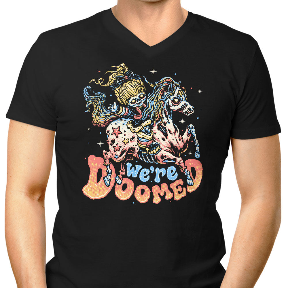 Rainbow Doom Men's V-Neck - Adult & Kids T-Shirts, Sweatshirts & Hoodies apparel design preview 1