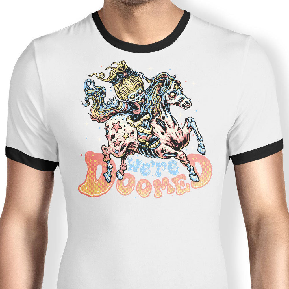 Rainbow Doom Ringer - Adult & Kids T-Shirts, Sweatshirts & Hoodies apparel design preview 1