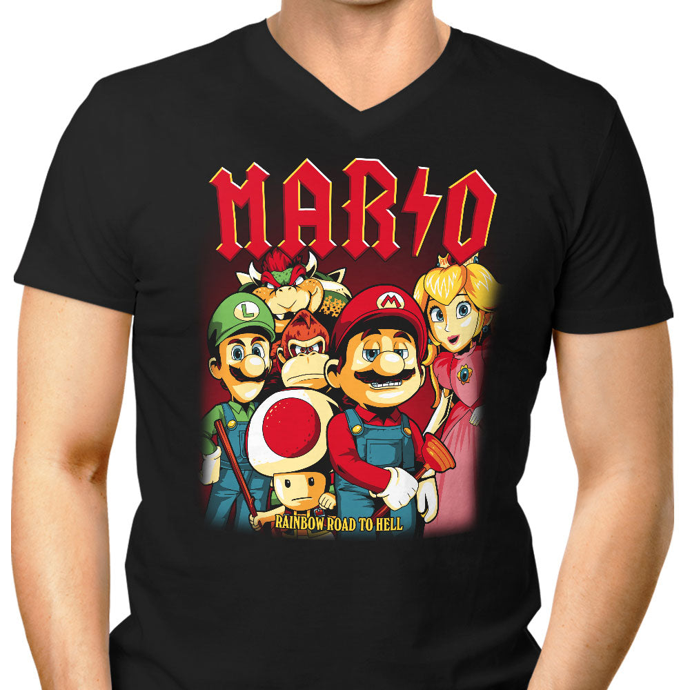 Rainbow to Hell Men's V-Neck - Adult & Kids T-Shirts, Sweatshirts & Hoodies apparel design preview 1