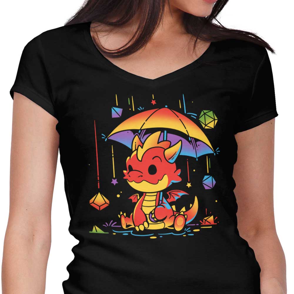 Rainy Dice Day Women's V-Neck - Adult & Kids T-Shirts, Sweatshirts & Hoodies apparel design preview 1