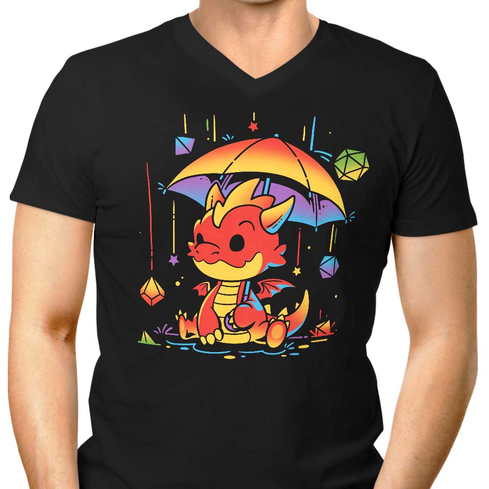 Rainy Dice Day Men's V-Neck - Adult & Kids T-Shirts, Sweatshirts & Hoodies apparel design preview 1