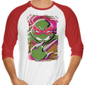 Raphael Glitch 3/4 Sleeve Raglan - Adult & Kids T-Shirts, Sweatshirts & Hoodies apparel design preview 1