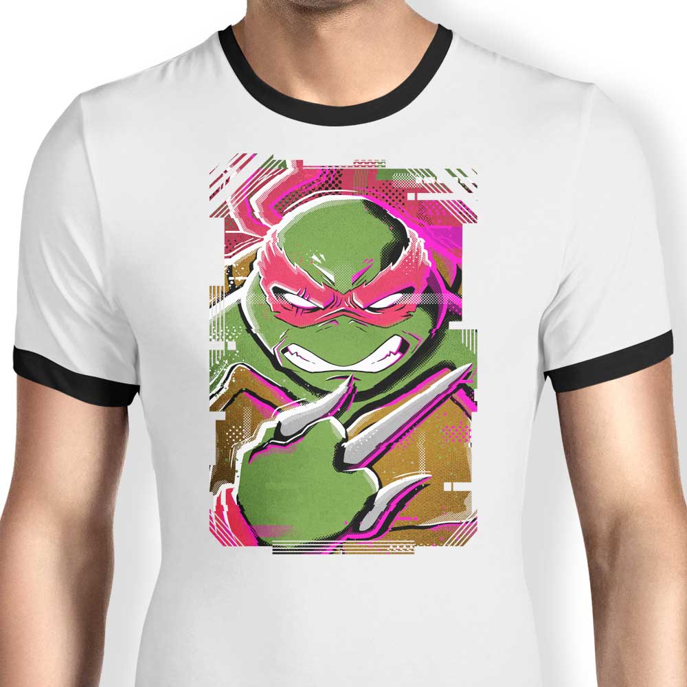 Raphael Glitch Ringer - Adult & Kids T-Shirts, Sweatshirts & Hoodies apparel design preview 1