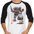 Rapture Sumi-e 3/4 Sleeve Raglan - Adult & Kids T-Shirts, Sweatshirts & Hoodies apparel design preview 1