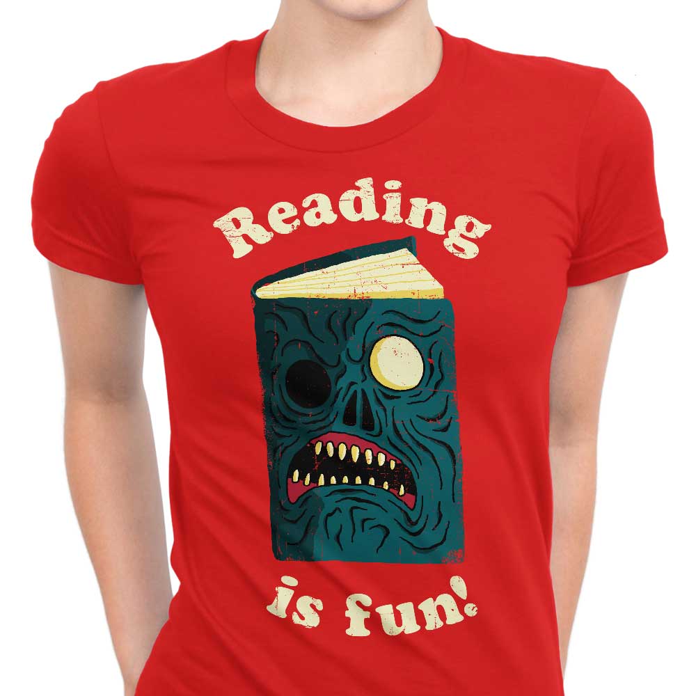 Reading is Fun Women's Apparel - Adult & Kids T-Shirts, Sweatshirts & Hoodies apparel design preview 1