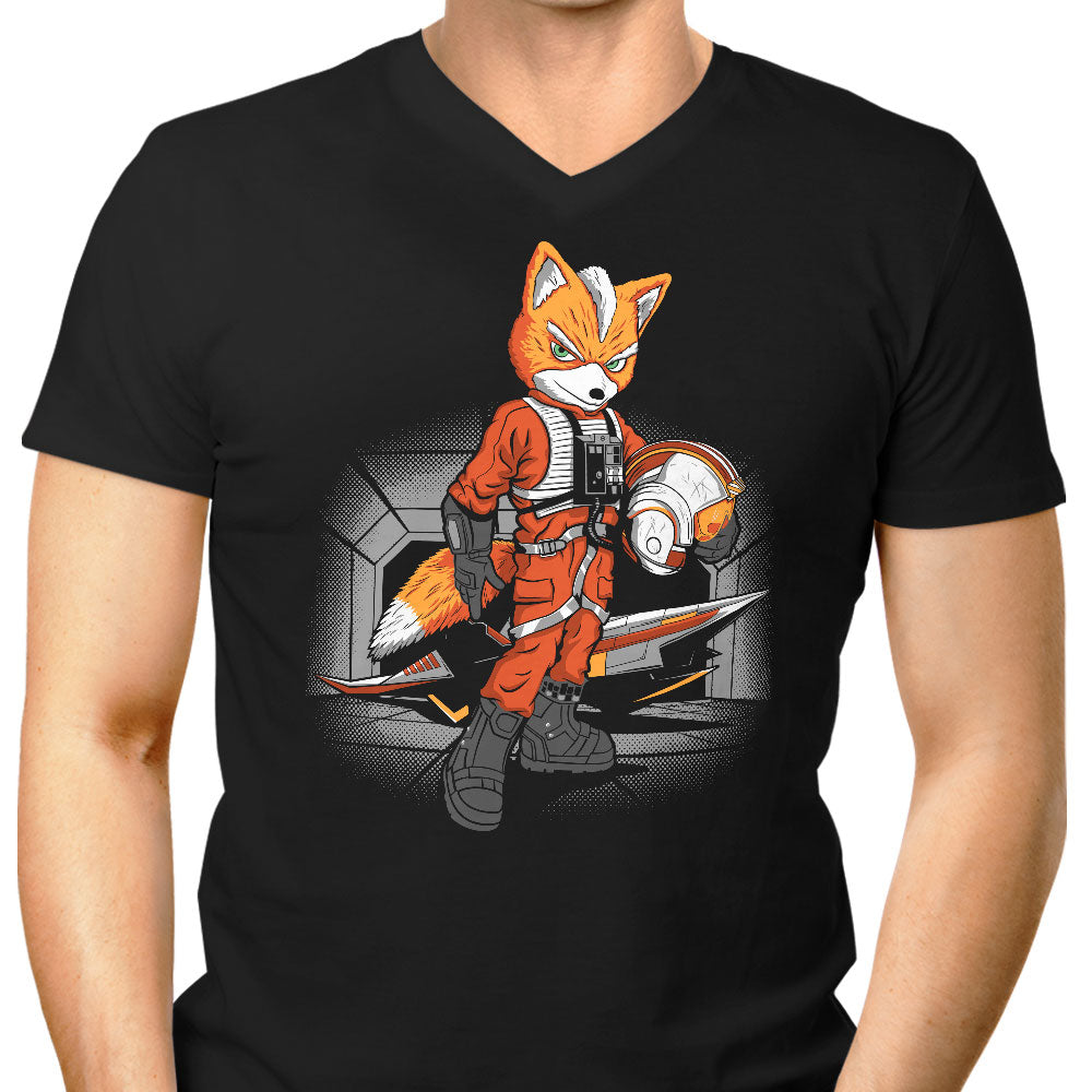 Rebel Fox Men's V-Neck - Adult & Kids T-Shirts, Sweatshirts & Hoodies apparel design preview 1