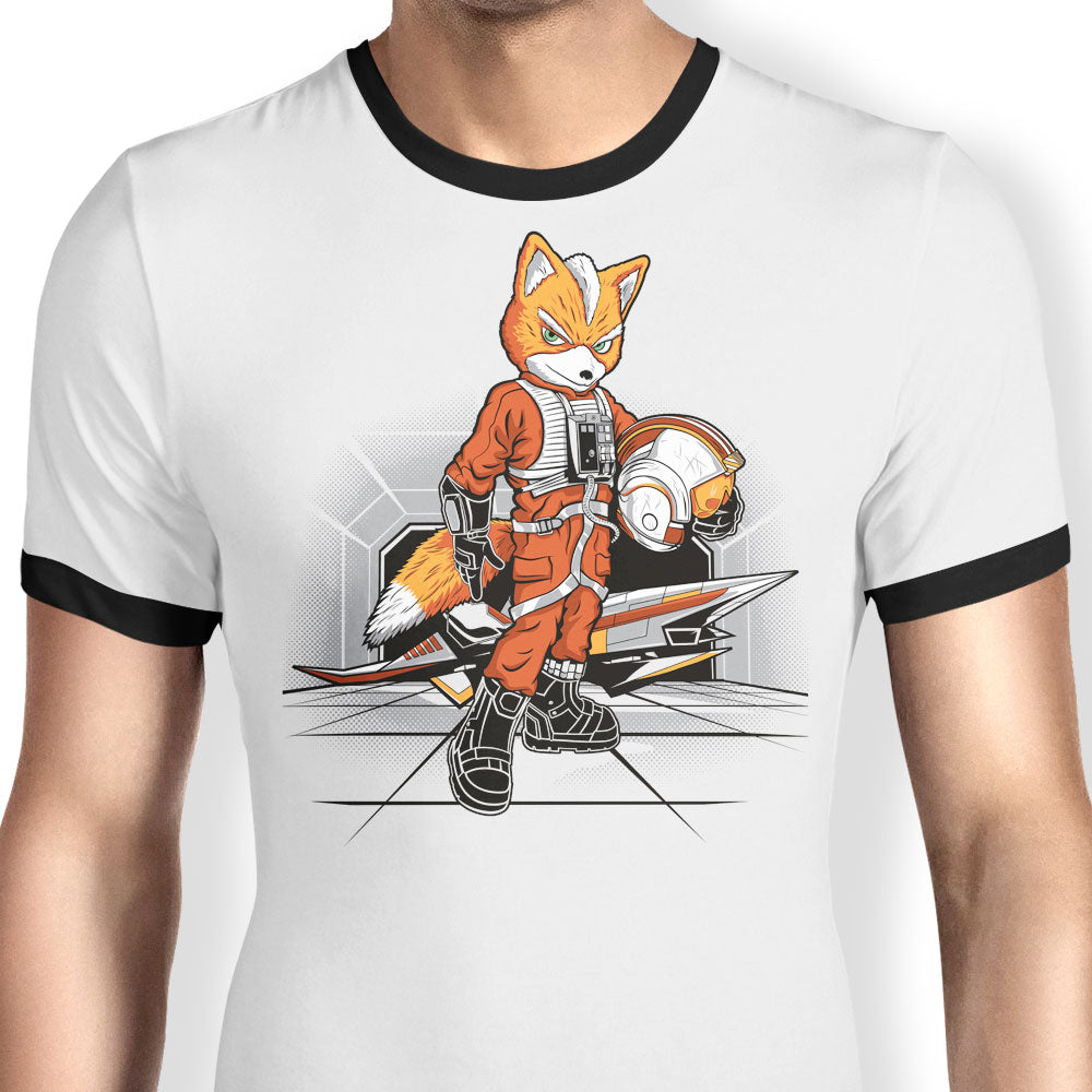 Rebel Fox Ringer - Adult & Kids T-Shirts, Sweatshirts & Hoodies apparel design preview 1