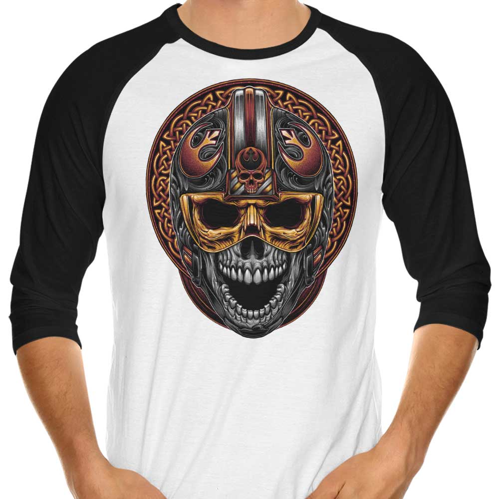 Rebel Skull 3/4 Sleeve Raglan - Adult & Kids T-Shirts, Sweatshirts & Hoodies apparel design preview 1