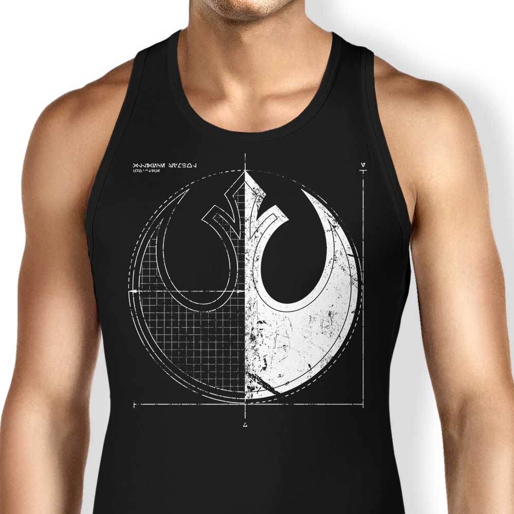 Rebellion Blueprint Tank Top - Adult & Kids T-Shirts, Sweatshirts & Hoodies apparel design preview 2