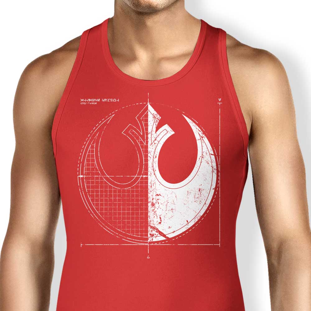 Rebellion Blueprint Tank Top - Adult & Kids T-Shirts, Sweatshirts & Hoodies apparel design preview 1