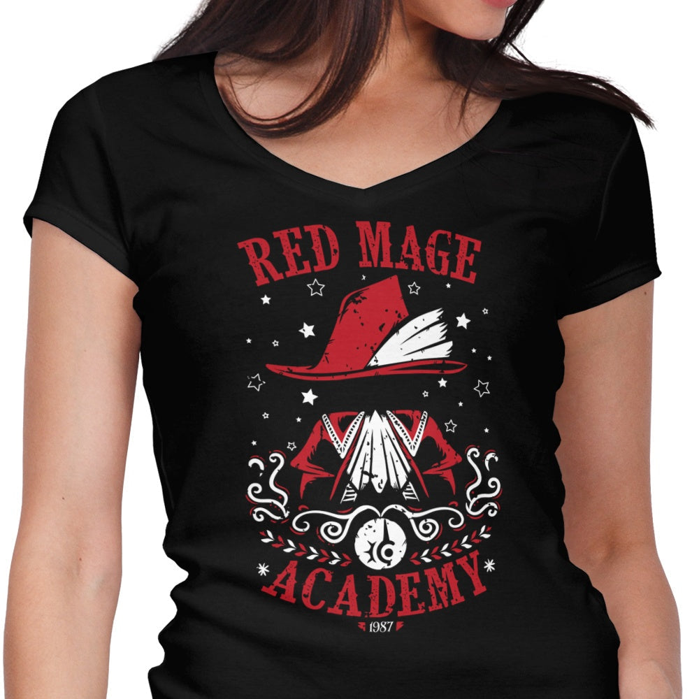 Red Mage Academy Women's V-Neck - Adult & Kids T-Shirts, Sweatshirts & Hoodies apparel design preview 1
