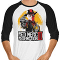 Red Merc Redemption 3/4 Sleeve Raglan - Adult & Kids T-Shirts, Sweatshirts & Hoodies apparel design preview 1