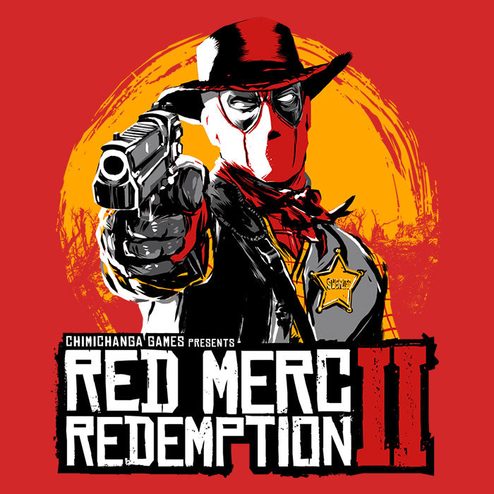 Red Merc Redemption Men's V-Neck - Adult & Kids T-Shirts, Sweatshirts & Hoodies apparel design preview 2