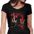 Red Rebel Ninja Women's V-Neck - Adult & Kids T-Shirts, Sweatshirts & Hoodies apparel design preview 1