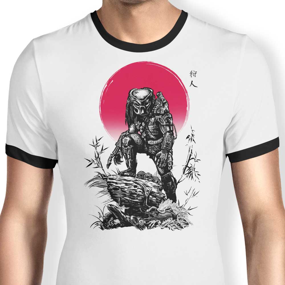 Red Sun Hunter Ringer - Adult & Kids T-Shirts, Sweatshirts & Hoodies apparel design preview 1