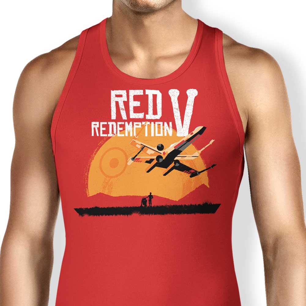Red V Redemption Tank Top - Adult & Kids T-Shirts, Sweatshirts & Hoodies apparel design preview 1