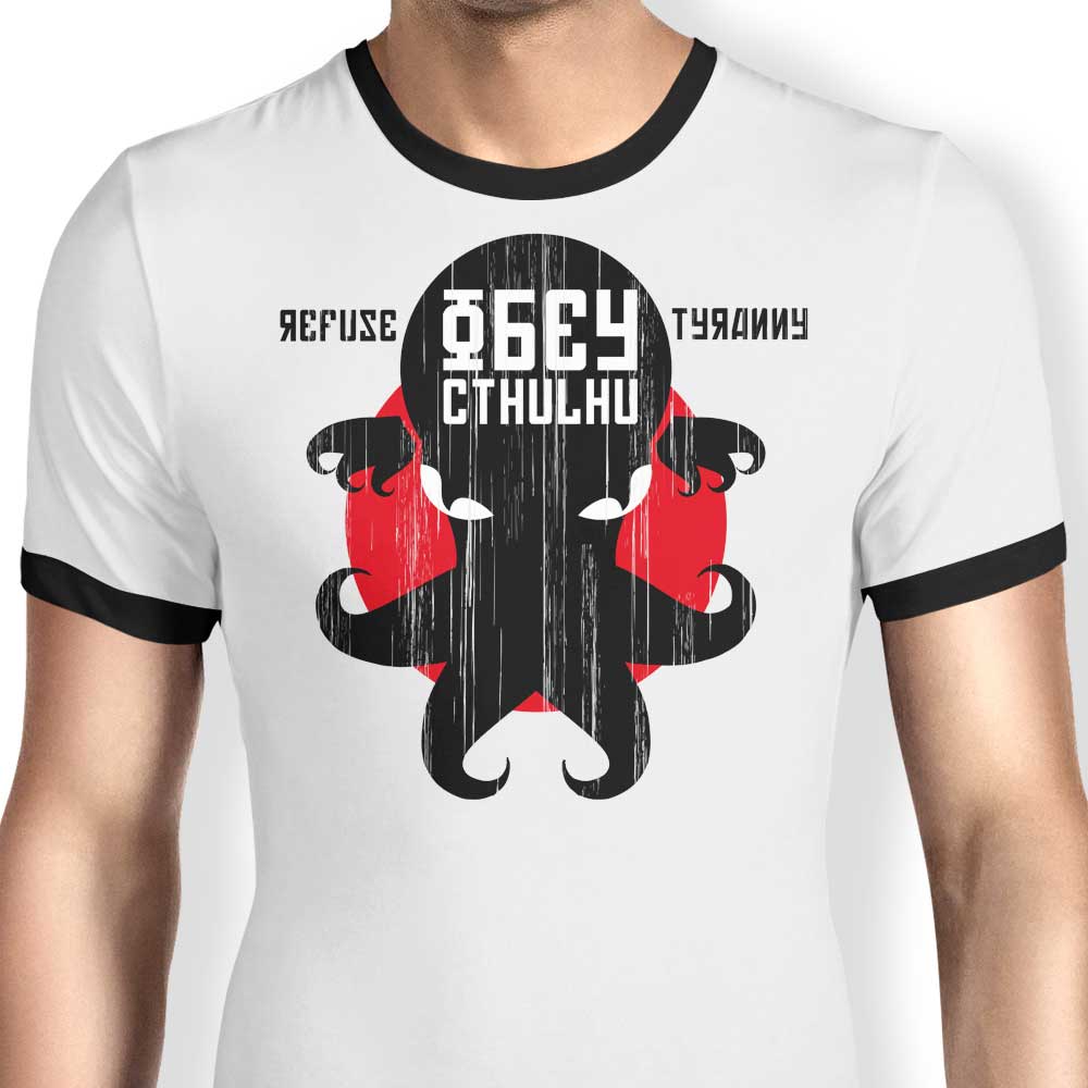 Refuse Tyranny Ringer - Adult & Kids T-Shirts, Sweatshirts & Hoodies apparel design preview 1