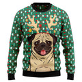 Reindeer Pug Christmas Ugly Christmas Sweater product image