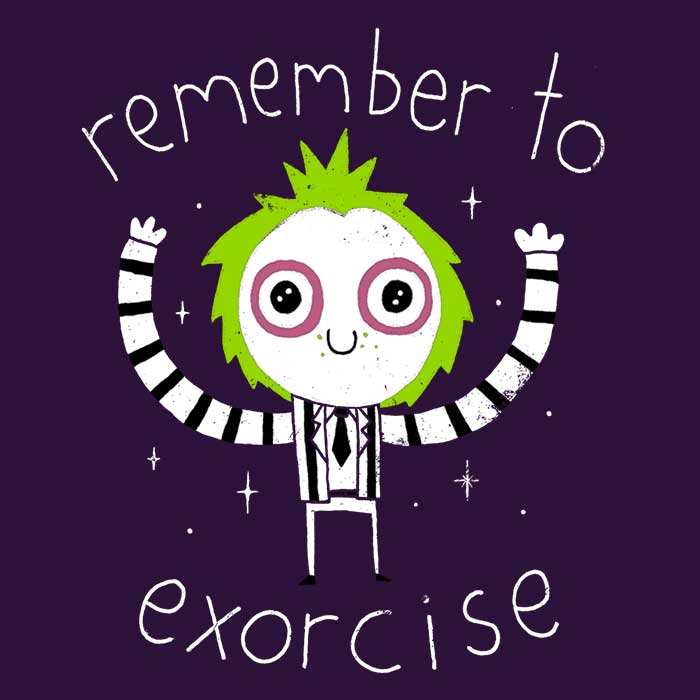 Remember to Exorcise - Adult & Kids T-Shirts, Sweatshirts & Hoodies apparel design preview 2