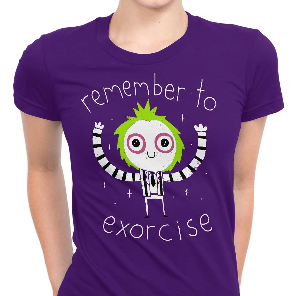 Remember to Exorcise Women's Apparel - Adult & Kids T-Shirts, Sweatshirts & Hoodies apparel design preview 1