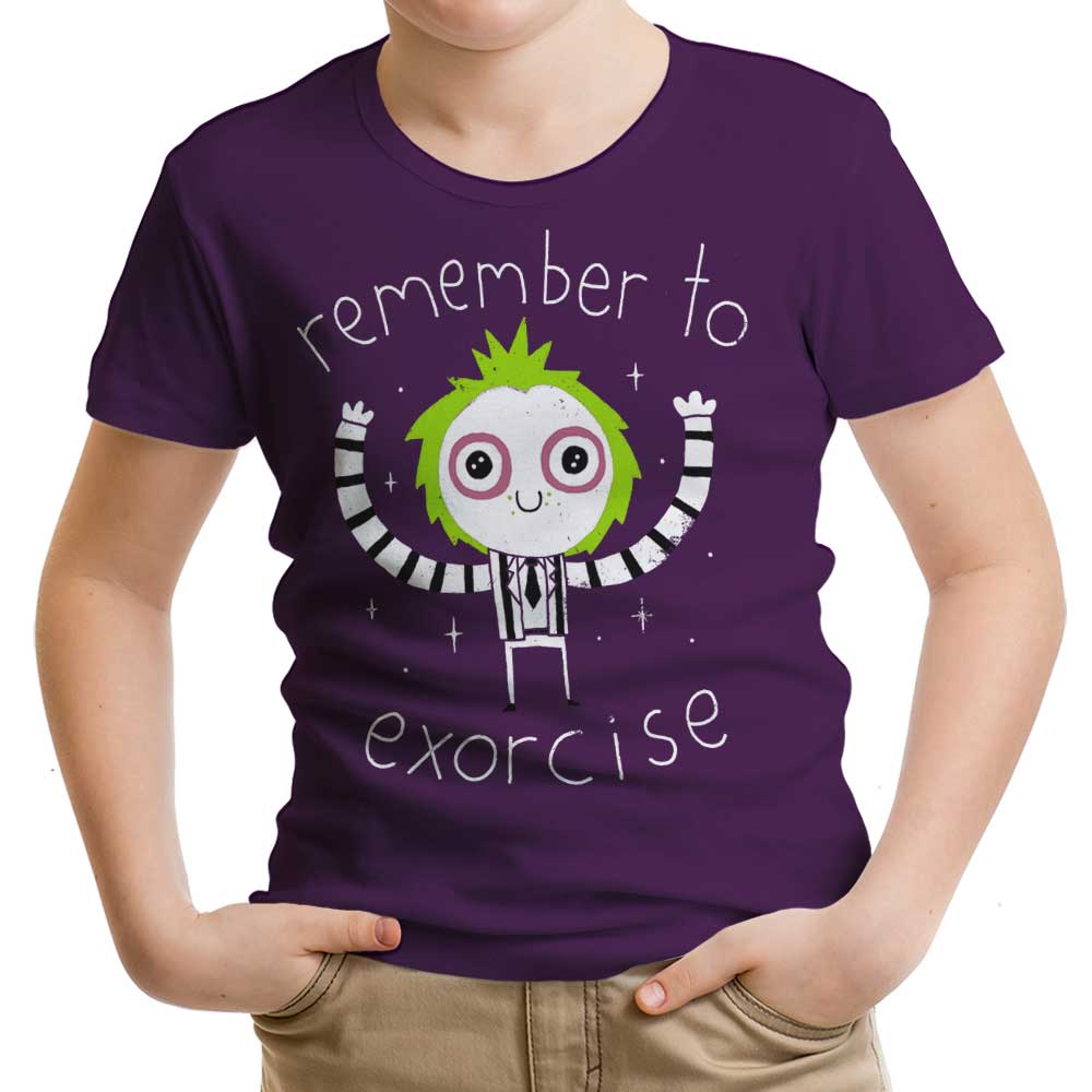 Remember to Exorcise Youth Apparel - Adult & Kids T-Shirts, Sweatshirts & Hoodies apparel design preview 1