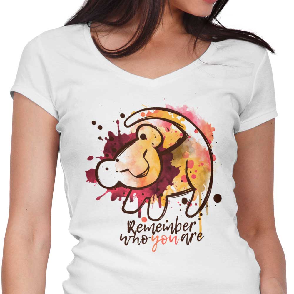 Remember Who You Are Women's V-Neck - Adult & Kids T-Shirts, Sweatshirts & Hoodies apparel design preview 1