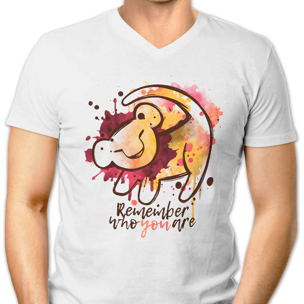 Remember Who You Are Men's V-Neck - Adult & Kids T-Shirts, Sweatshirts & Hoodies apparel design preview 1