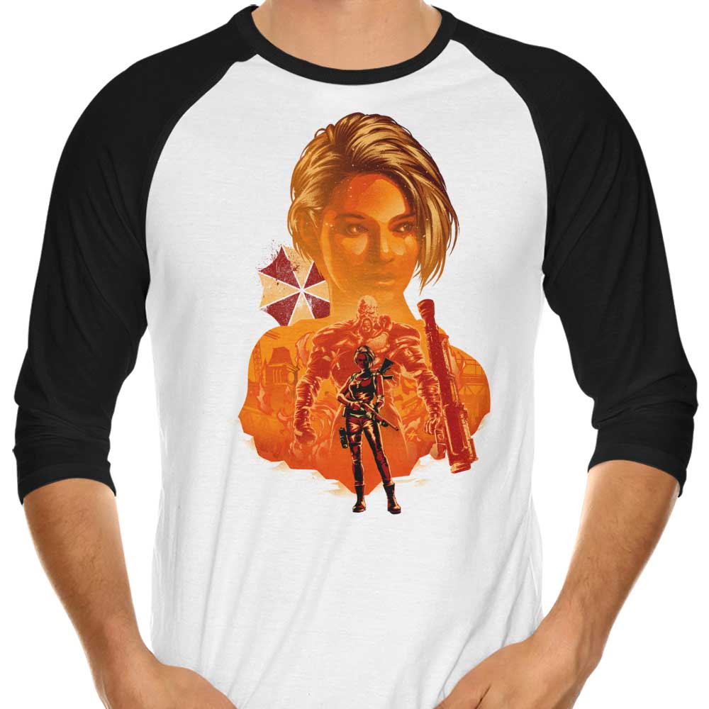 Resident Jill 3/4 Sleeve Raglan - Adult & Kids T-Shirts, Sweatshirts & Hoodies apparel design preview 1