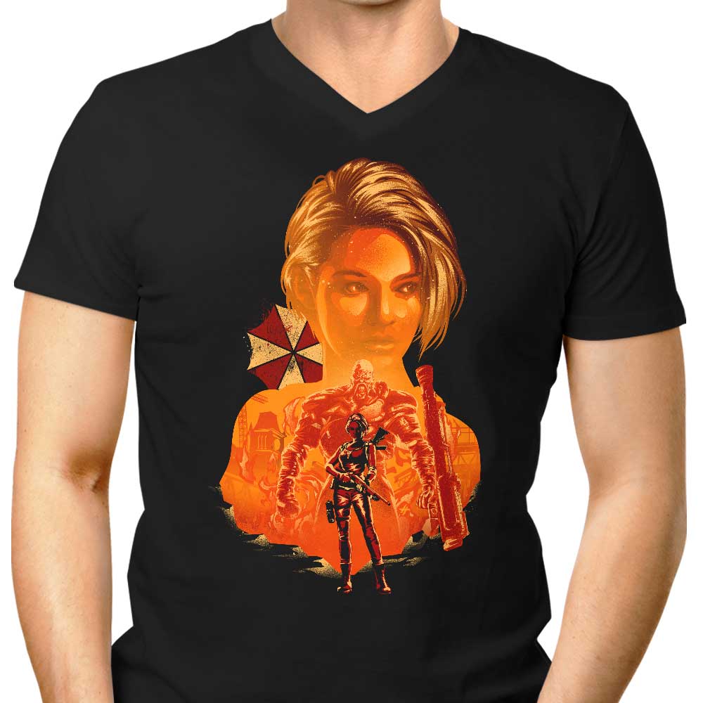 Resident Jill Men's V-Neck - Adult & Kids T-Shirts, Sweatshirts & Hoodies apparel design preview 1
