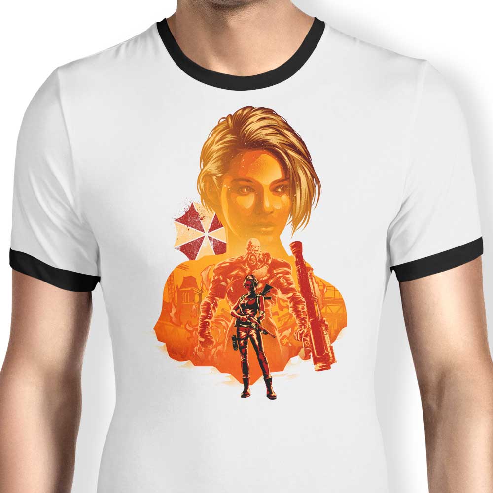 Resident Jill Ringer - Adult & Kids T-Shirts, Sweatshirts & Hoodies apparel design preview 1