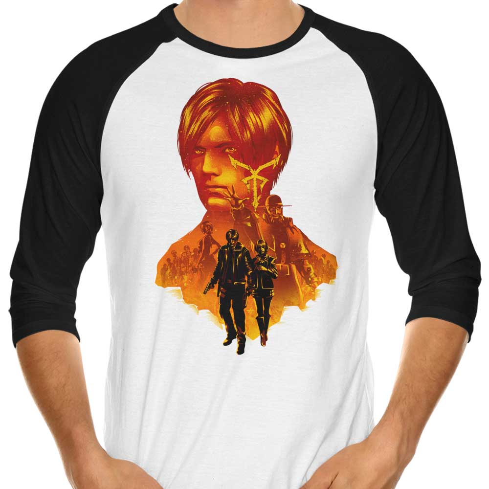 Resident Leon 3/4 Sleeve Raglan - Adult & Kids T-Shirts, Sweatshirts & Hoodies apparel design preview 1