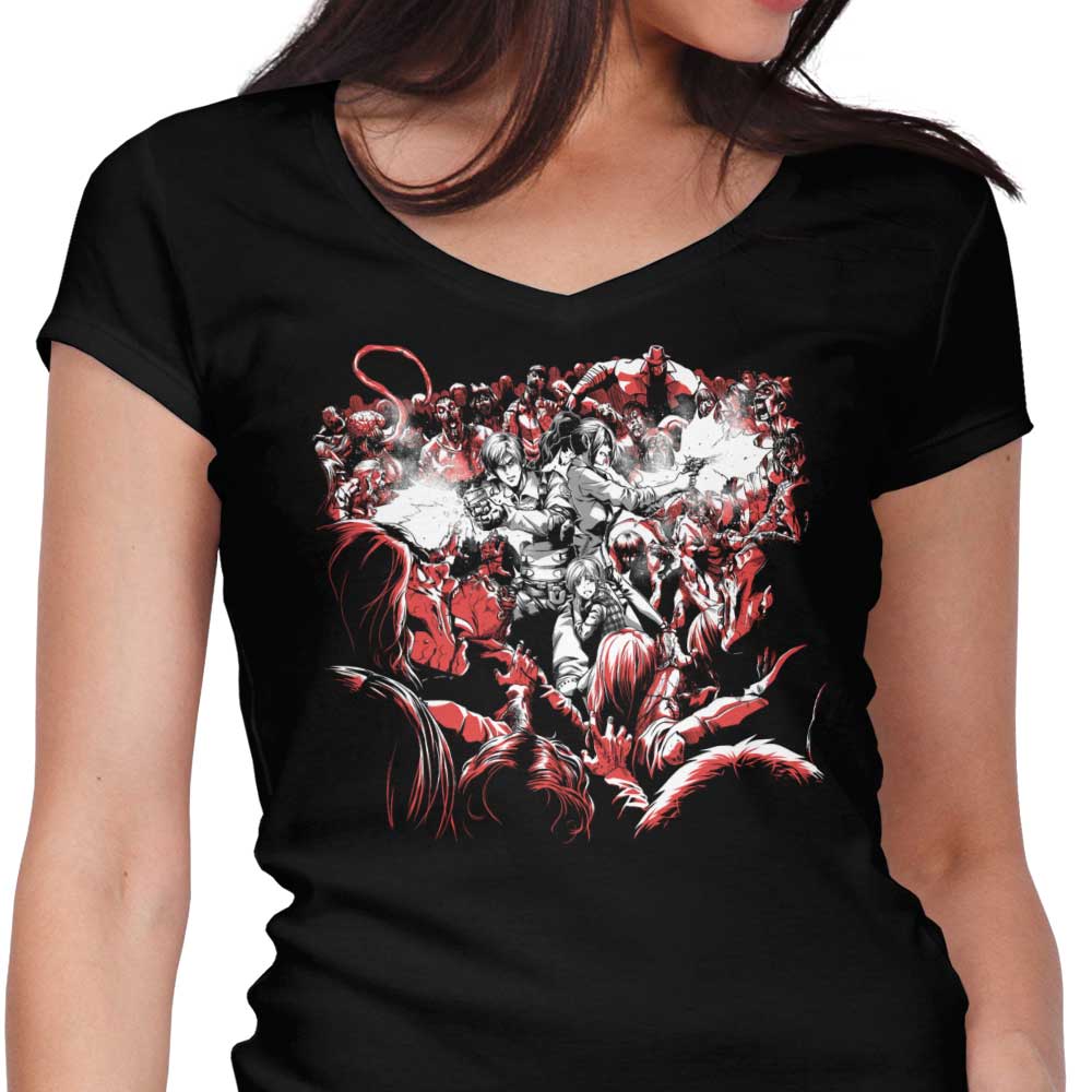 Resident Sequel Women's V-Neck - Adult & Kids T-Shirts, Sweatshirts & Hoodies apparel design preview 1