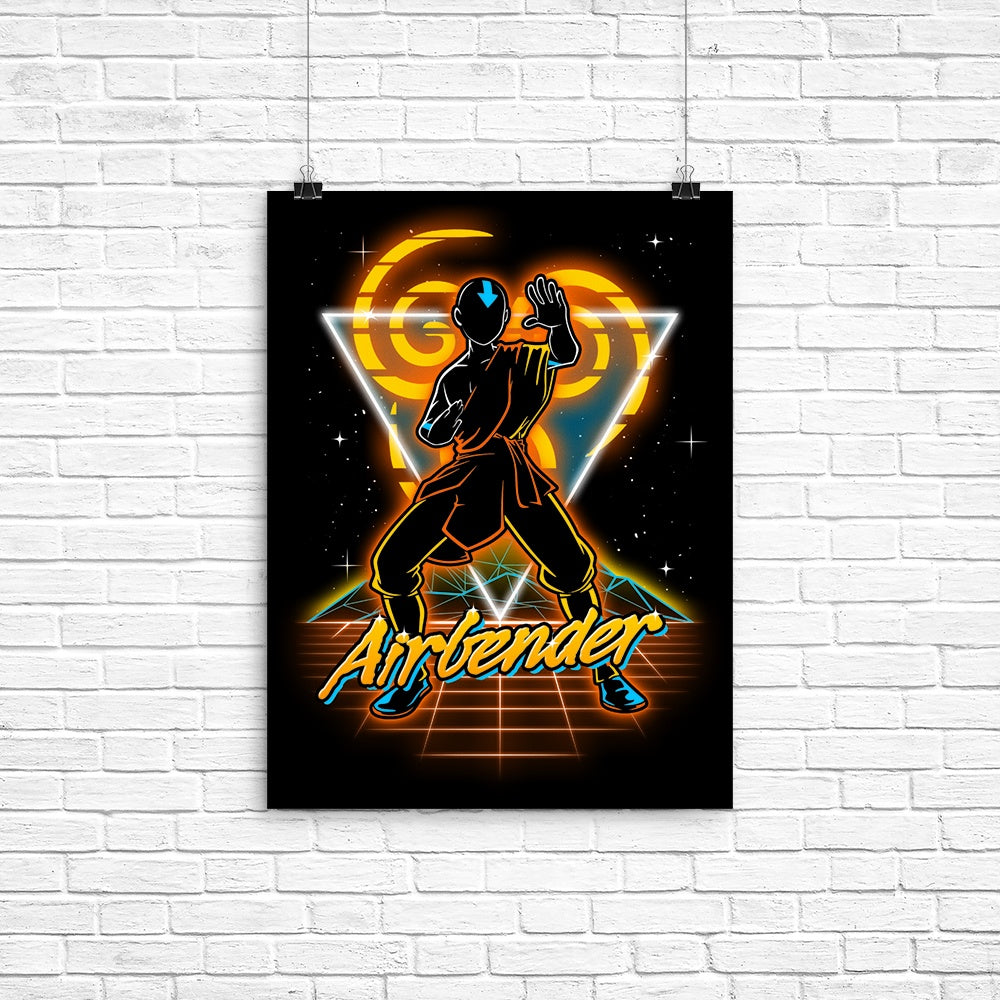 Retro Airbender Poster - Adult & Kids T-Shirts, Sweatshirts & Hoodies apparel design preview 1