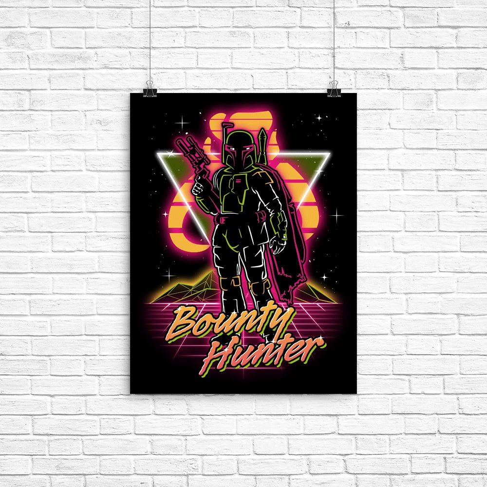 Retro Bounty Hunter Poster - Adult & Kids T-Shirts, Sweatshirts & Hoodies apparel design preview 1