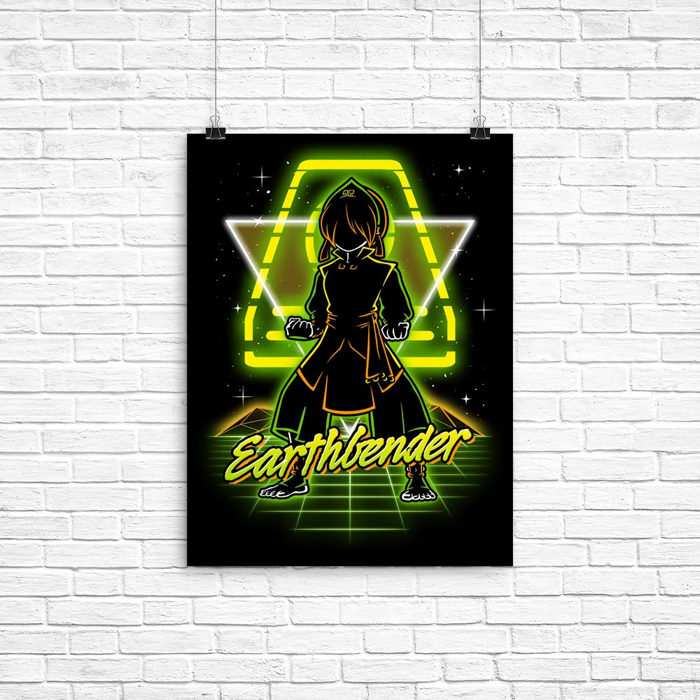Retro Earthbender Poster - Adult & Kids T-Shirts, Sweatshirts & Hoodies apparel design preview 1