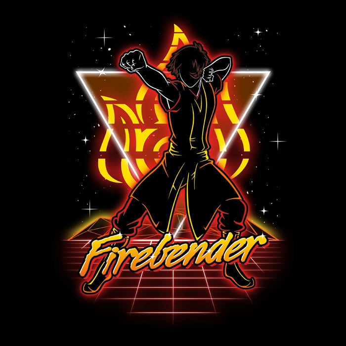 Retro Firebender Youth Apparel - Adult & Kids T-Shirts, Sweatshirts & Hoodies apparel design preview 2