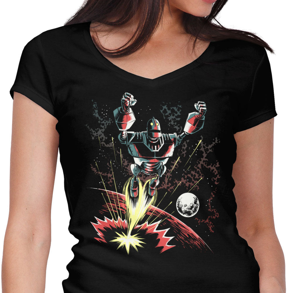 Retro Giant Women's V-Neck - Adult & Kids T-Shirts, Sweatshirts & Hoodies apparel design preview 1